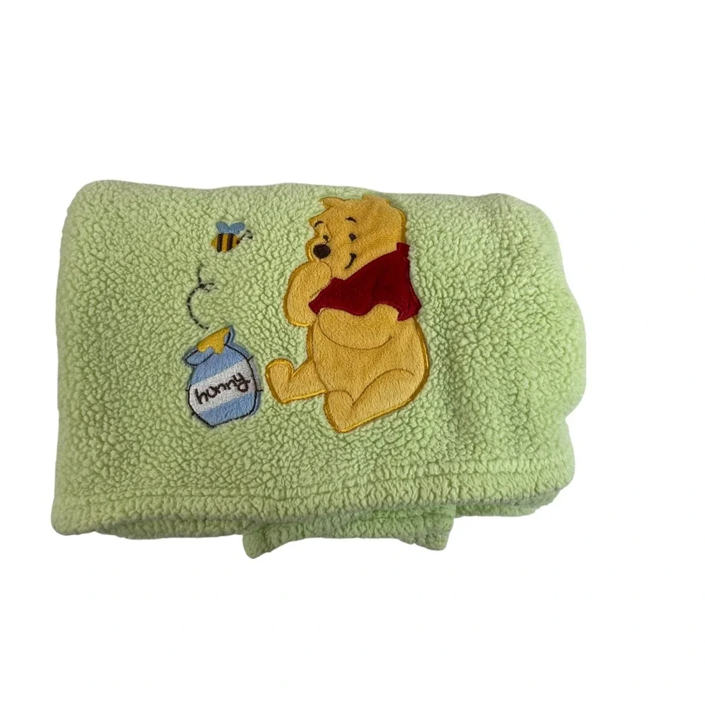 Disney Pooh Bear Green Baby‎ Blanket